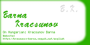 barna kracsunov business card